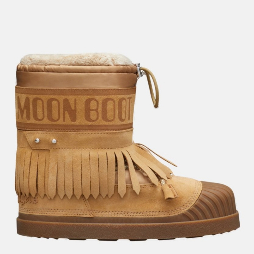 Moncler x Moon Boot Palm Angels Snow Boot 8 Moncler Palm Angels Tan Snow Boots - Picture 4 of 17